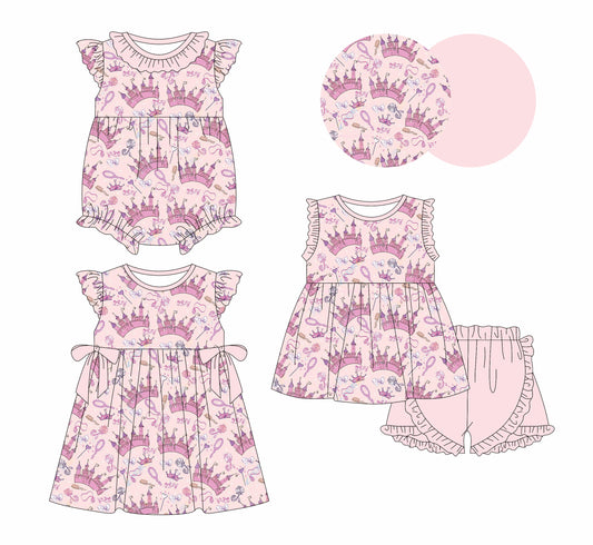 Baby Girl Castles Sibling Dress Romper Set ( Moq 5 Each Style ) 1.4
