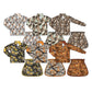 ( Moq 5 Each Style ) Sibling Baby Girls Kids Long Sleeves Zipper Shirts Skirt Shorts Sets Camo Clothes