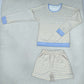Sibling Baby Girls Adult Women Long Sleeves Stripes Shirts Pockets Shorts Sets Yoga Active Clothes RTS