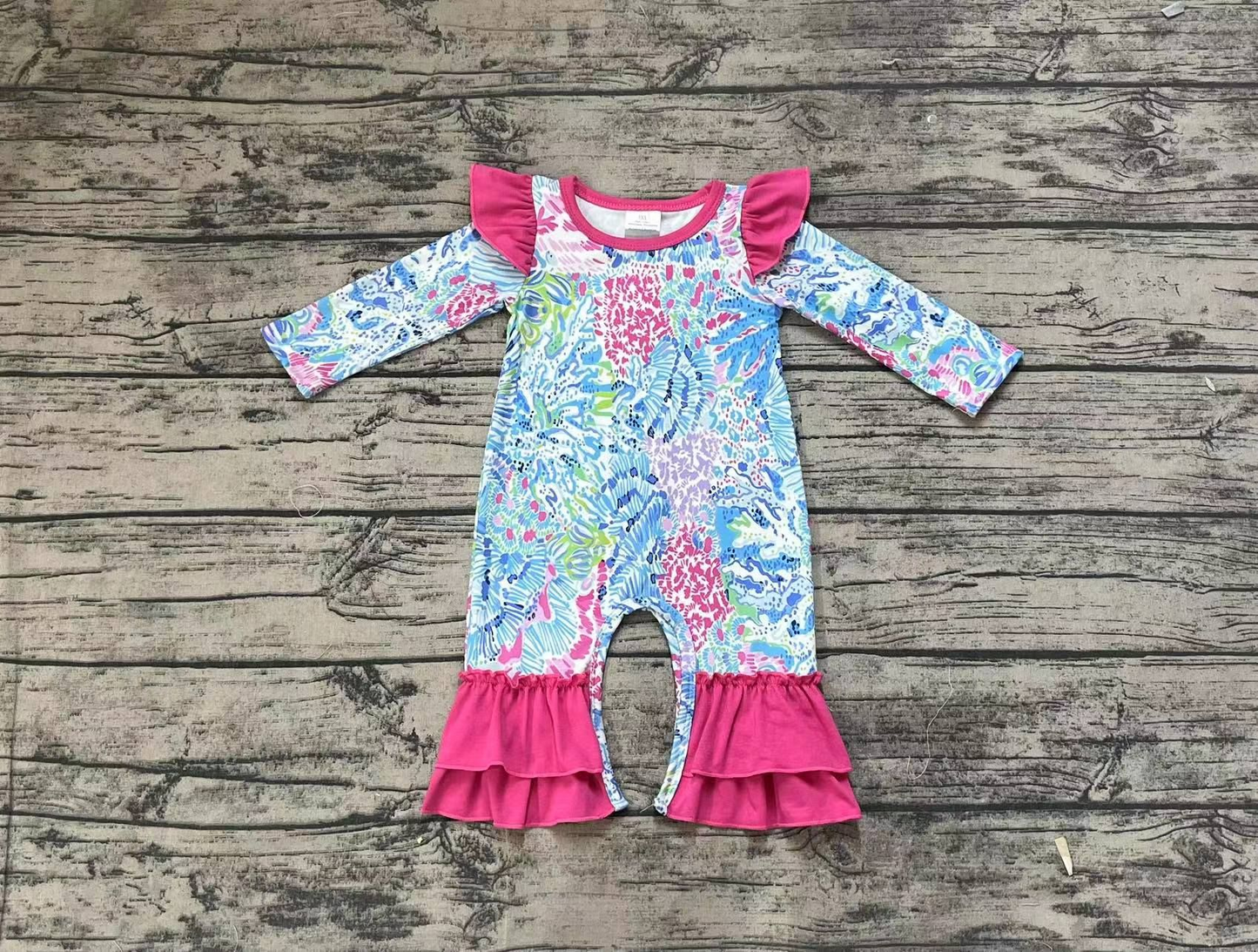 Baby Girl Long Sleeves Seaweed Romper