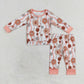 Baby Girl Long Sleeves Flower Shirt Pants Pajamas Bamboo Set