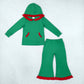 Sibling Baby Girls Kids Ruffle Hoodie Pockets Pullovers Cotton Pants Sets Christmas Clothes