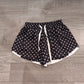 ( No moq ) Preorder Adult Women Dots Black Yoga Active Ruffle Shorts Bottom Clothes