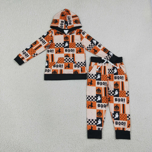 Baby Boys Kids Ghost Halloween Hoodie Pullover Pockets Pants Set Clothes RTS