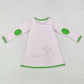 Baby Girl Long Sleeves Embroidery Christmas Pink Stripes Tree Dress