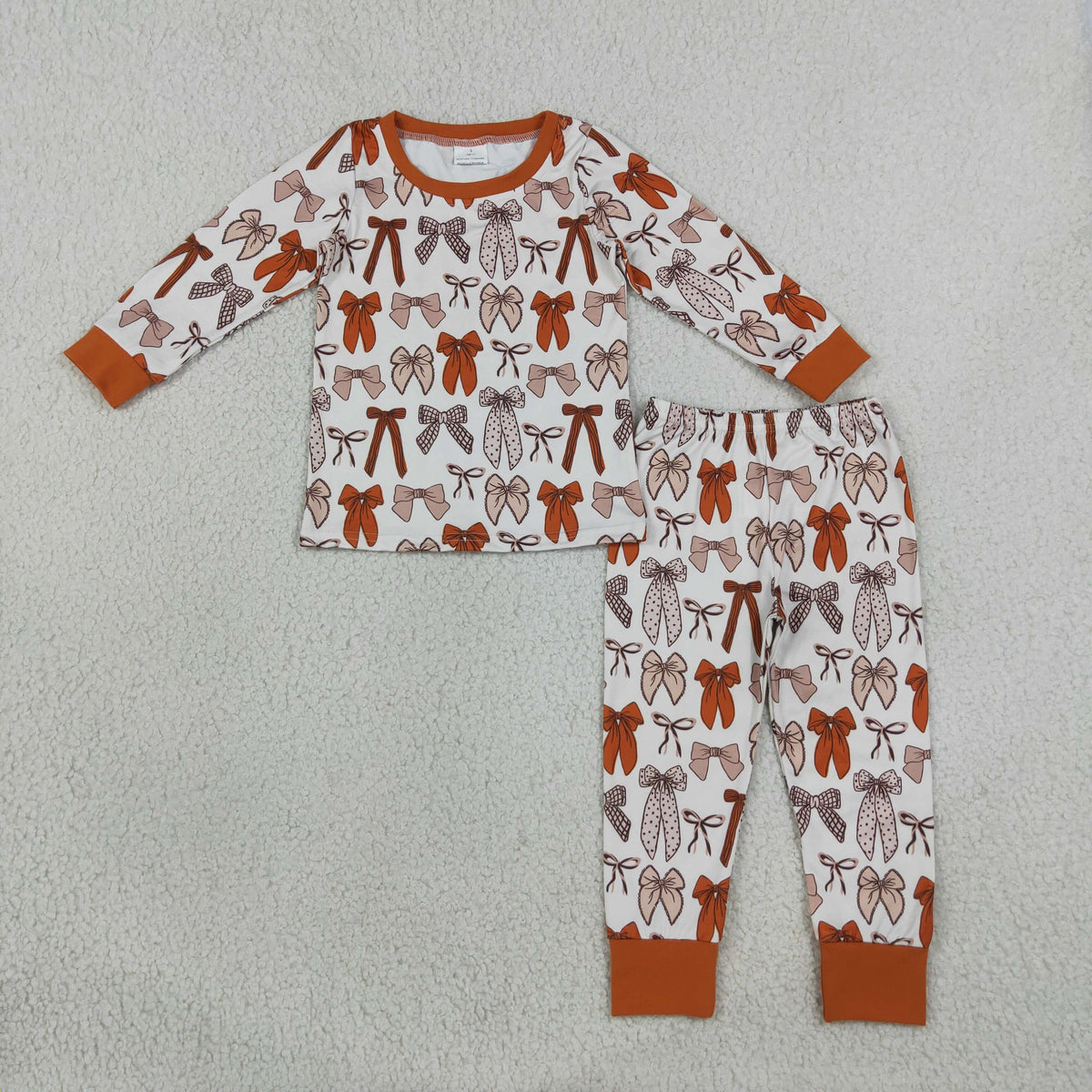 Sibling Girls Kids Long Sleeves Bows Shirt Pants Set Romper Fall Clothes RTS