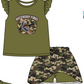 Baby Boy Girl Short Sleeves Ducks Camo Sibling Dress Romper Clothes Set ( Moq 5 Each style )12.4