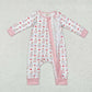 Pre-order Baby Girl Christmas Soldier Zipper Pink Romper