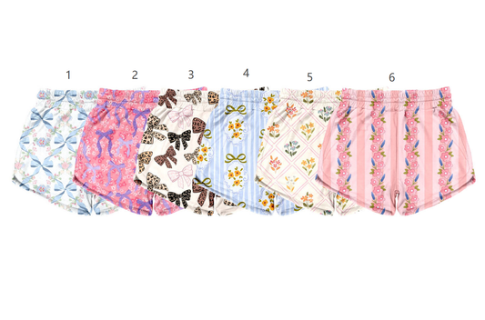 ( Moq 5 Each Style ) Sibling Baby Girls Kids Bows Flower Shorts Bottoms Summer Clothes