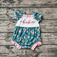 Baby Girl Short Sleeves Child Of God Flower Bubble Romper