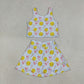 Baby Girls Kids Softball Bows Tops Blue Skirt Shorts Yoga Summer Set RTS