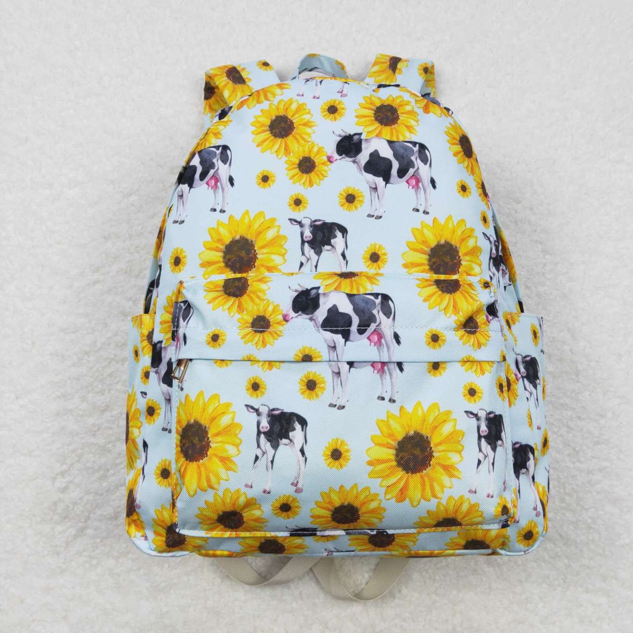 BA0151 Baby Girl Sunflower Cow Western Backpack