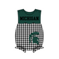 ( Moq 5 Each Style ) Baby Boys Girls Kids Plaid Team Sibling Green Rompers Dress Sets