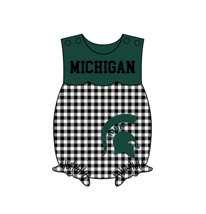( Moq 5 Each Style ) Baby Boys Girls Kids Plaid Team Sibling Green Rompers Dress Sets