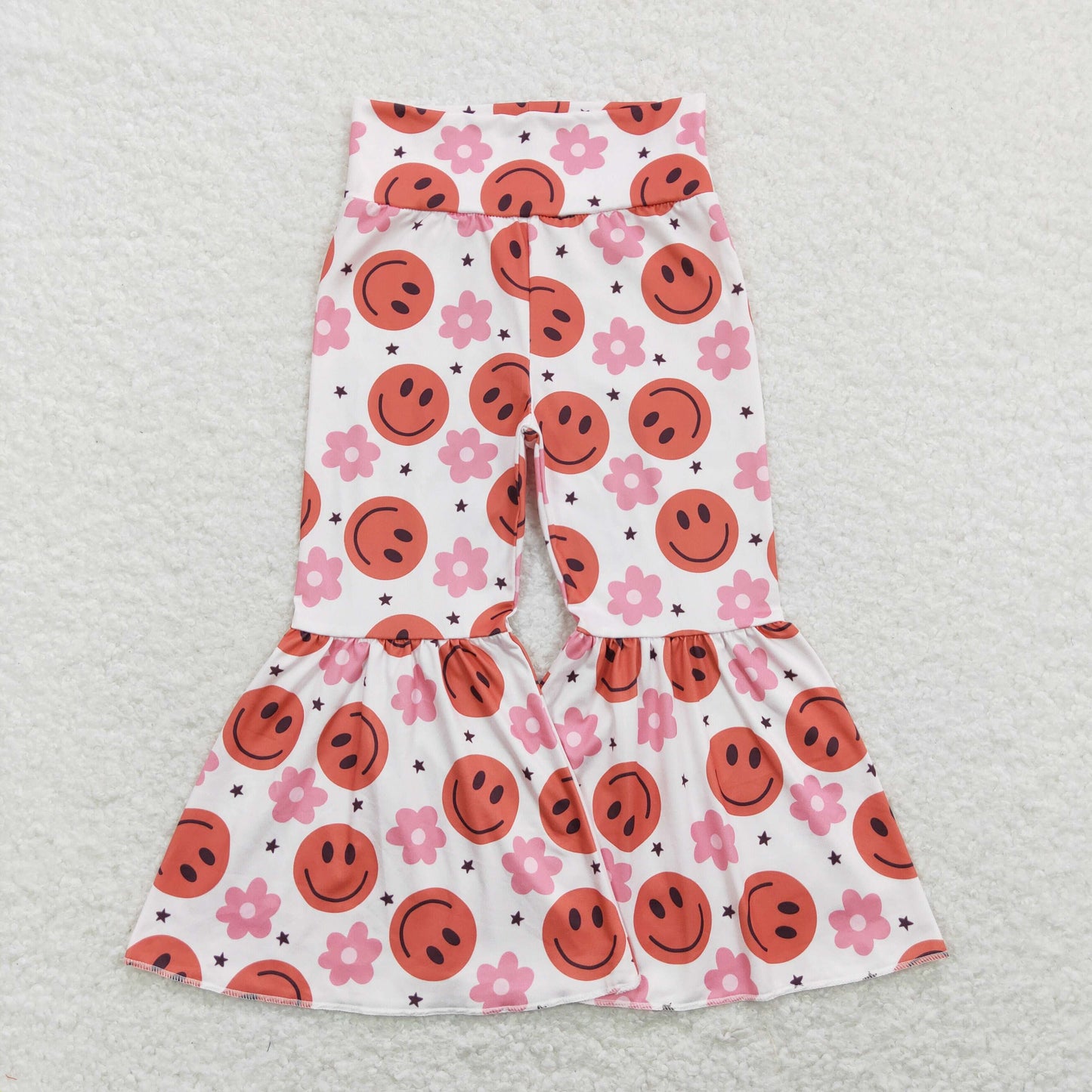 P0363 Baby Girl Smile Floral Bell Pants