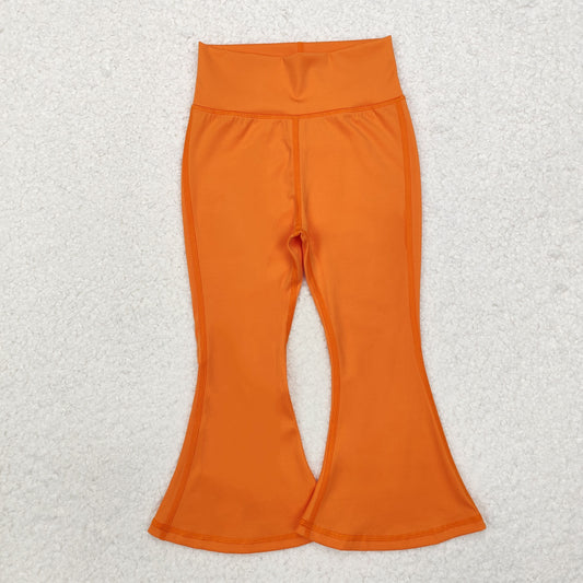 Baby Girl Orange Yoga Active Wear Bell Bottom Pants