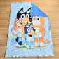 6 A19-1 Baby Kids Dog Blue Blanket