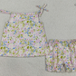 Baby Girls Straps Flower Tunic Ruffle Shorts Summer Clothes Set RTS