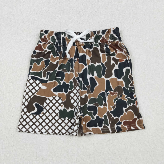 Boys Kids Toddler Green Brown Camo Drips Summer Shorts Bottoms RTS