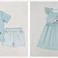 Baby Boy Girl Short Sleeves Church Set Dress Sibling Clothes