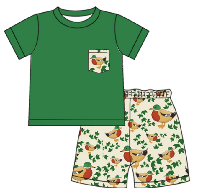 Baby Boy Girl Duck Sibling Matching Dress Romper Clothes Set ( Moq 5 Each style )