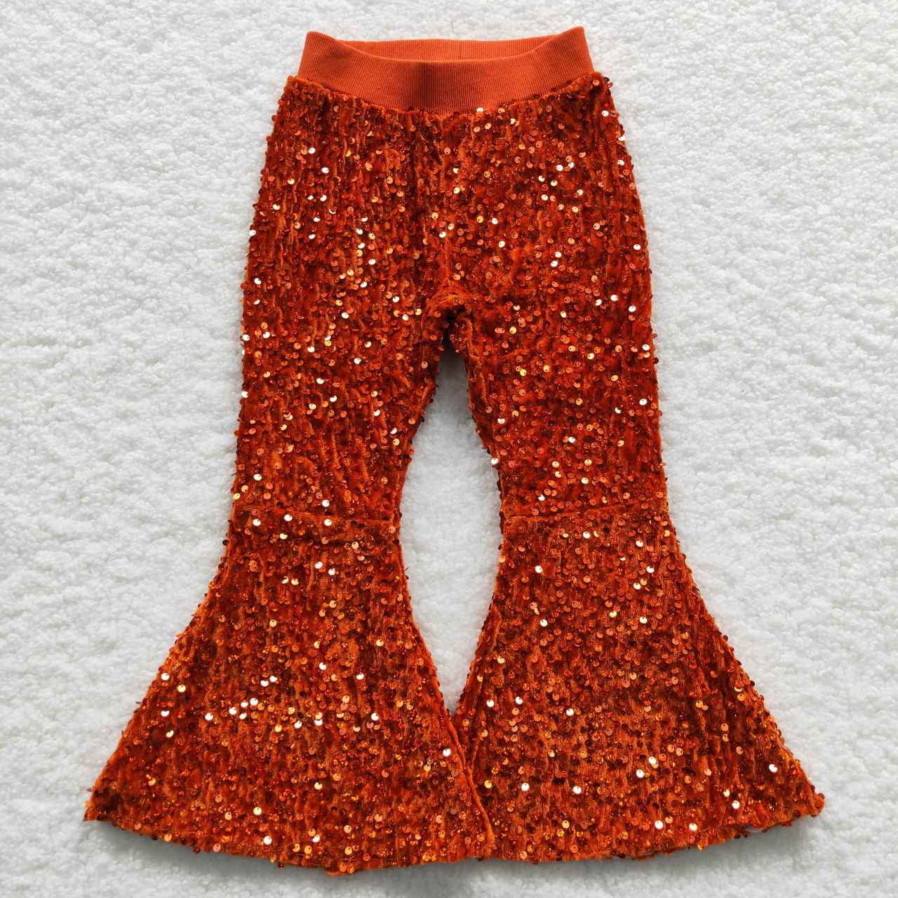 P0147 Baby Girl Glitter Sequins With Lining Bell Pants