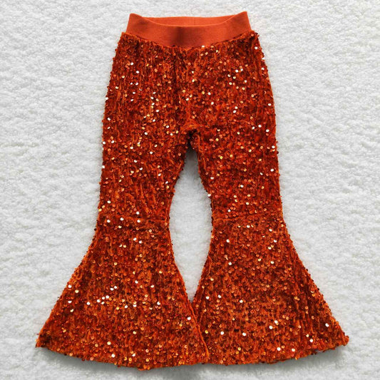 P0147 Baby Girl Glitter Sequins With Lining Bell Pants