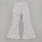 Baby Girl Pink Bows Denim Bell Bottom Pants Jeans RTS