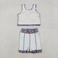 Baby Girl Sleeveless Colorful Leopard Yoga Vest Skort Active Wear Set RTS
