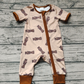 Baby Boy Long Sleeves Duck Call Camo Zipper Bamboo Romper