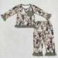 BLP0332 Baby Boy Long Sleeves Reindeer Camo Pants Pajamas Outfit