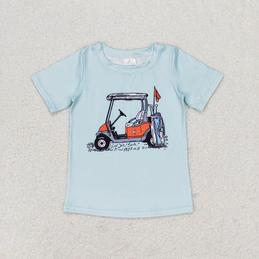 Baby Boy Short Sleeves Golf Blue Shirt Tops