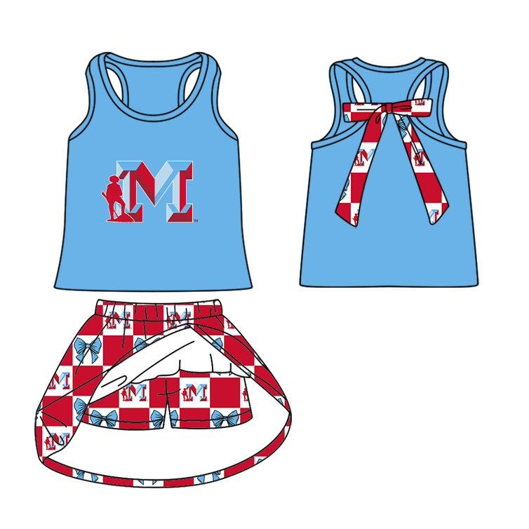 ( Moq 5 Each Style ) Baby Boys Girls Toddler Bows Team Sibling Shorts Dress Shirt Set Summer Clothes