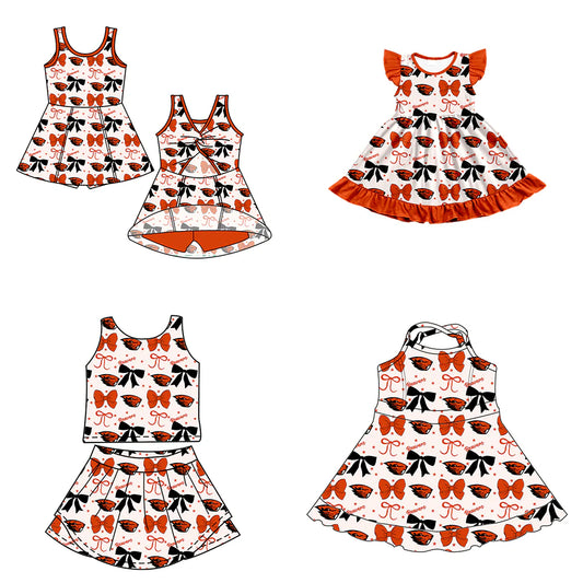( Moq 5 each style ) Baby Girl Toddler Team Bows Sibling Dress Set 6.24