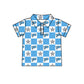 ( Moq 5 Each Style ) Baby Boys Girls Toddler Bows Team Sibling Shorts Dress Shirt Blue Set Clothes