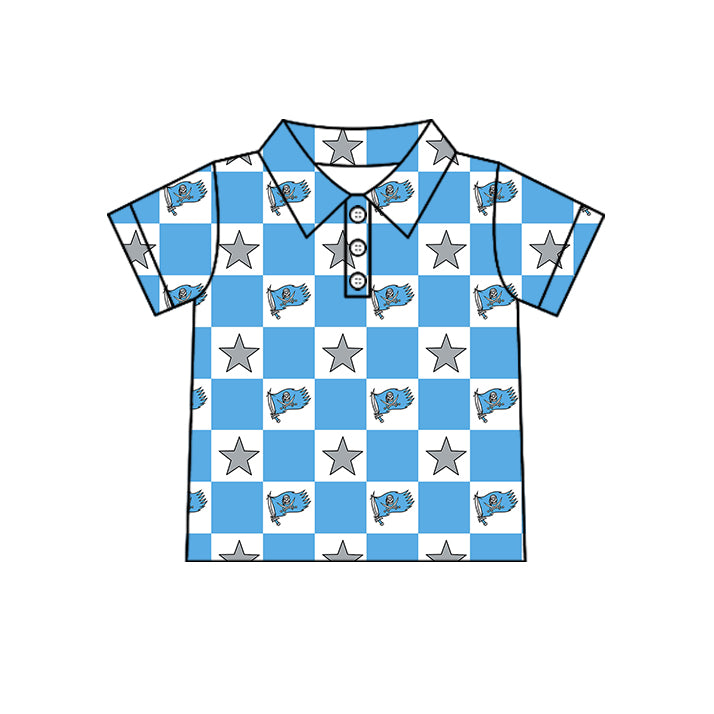 ( Moq 5 Each Style ) Baby Boys Girls Toddler Bows Team Sibling Shorts Dress Shirt Blue Set Clothes
