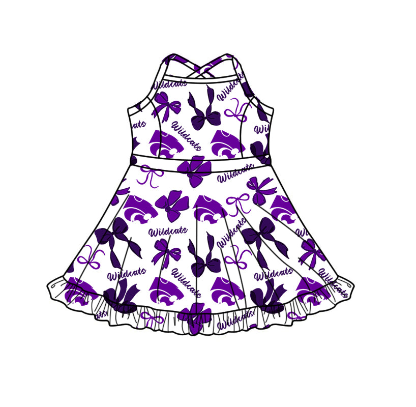 ( Moq 5 Each Style ) Baby Girls Toddler Purple Bows Sibling Team Shorts Dresses Set Clothes
