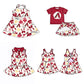 ( Moq 5 each style ) Baby Girl Team Red Yellow Bows Sibling Dress Set 5.21