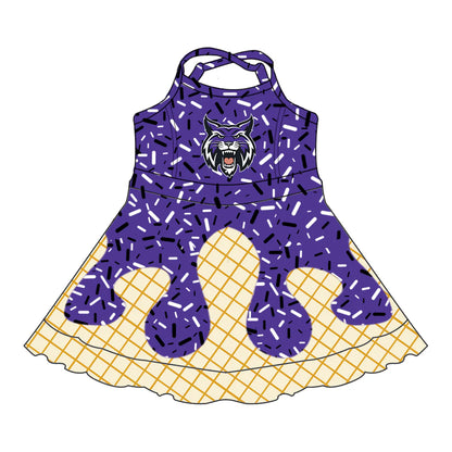 ( Moq 5 each style ) Baby Boy Girl Team Sibling Cat Purple Drips Dress Shirt Shorts Pants 7.4