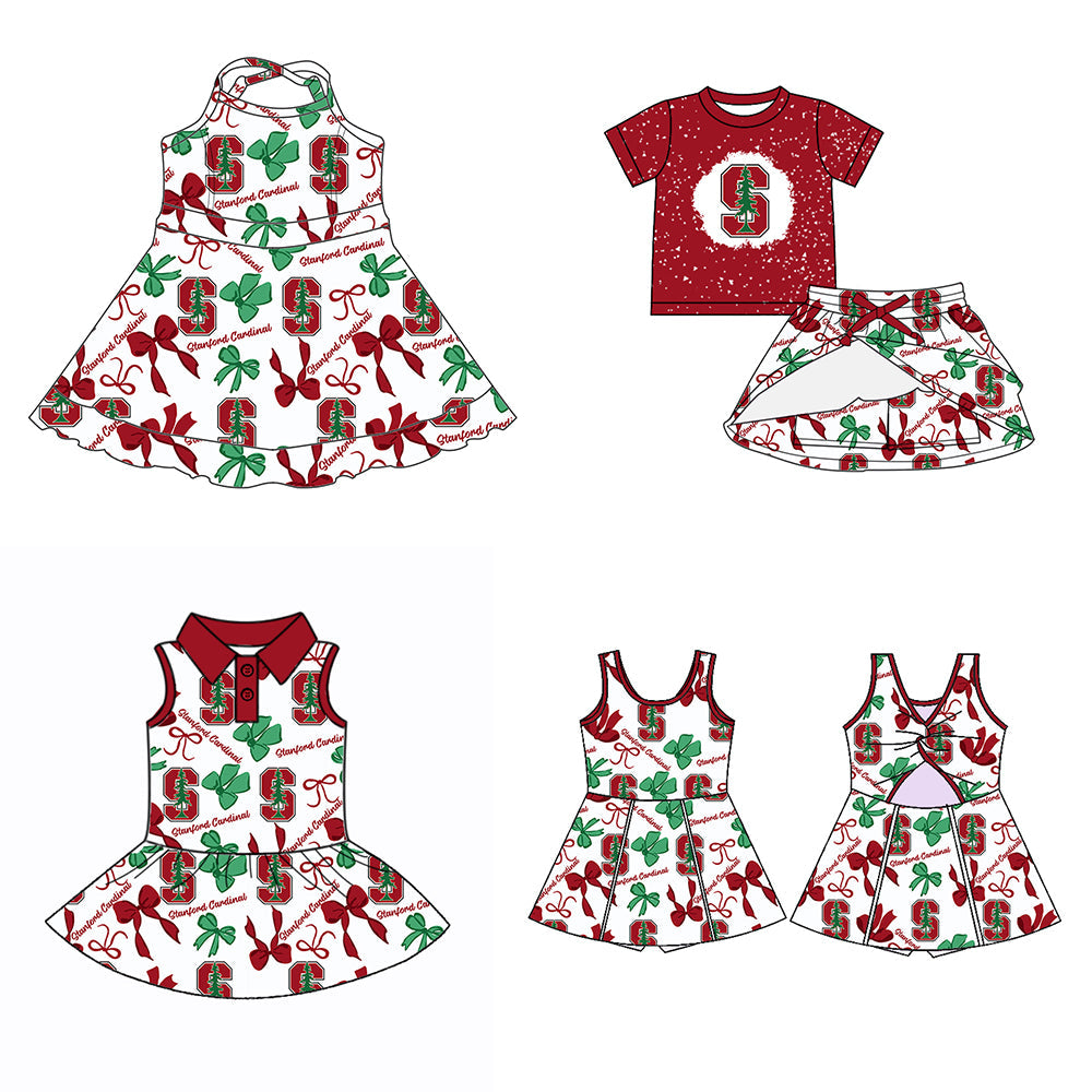( Moq 5 each style ) Baby Girl Team S Bows Sibling Dress Set 5.24
