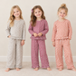 Sibling Baby Girls Kids Long Sleeves Plaid Shirts Pockets Pants Sets Clothes RTS