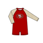 ( Moq 5 Each Style ) Baby Boys Girls Kids Team Sibling Jumpsuits Sets Swimsuits Red Clothes