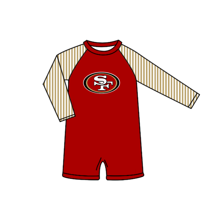 ( Moq 5 Each Style ) Baby Boys Girls Kids Team Sibling Jumpsuits Sets Swimsuits Red Clothes