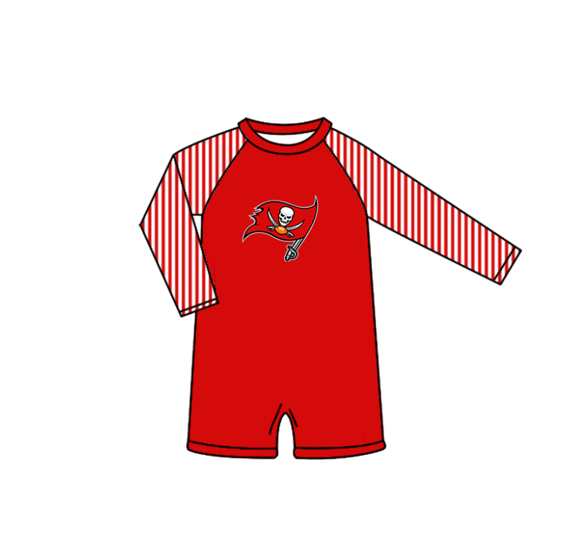 ( Moq 5 Each Style ) Baby Boys Girls Kids Team Sibling Jumpsuits Sets Red Swimsuits Clothes