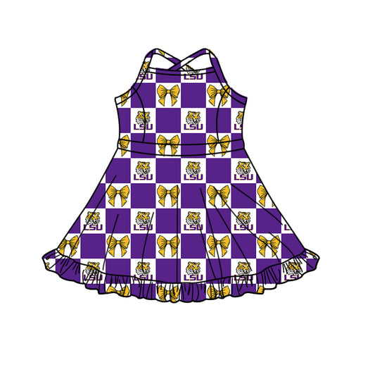( Moq 5 ) Custom Baby Girls Kids Sleeveless Shorts Knee Length Team Dress Cheer Clothes RTS