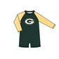( Moq 5 Each Style ) Baby Boys Girls Kids Team Sibling Green Jumpsuits Sets Swimsuits Clothes
