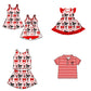 ( Moq 5 each style ) Baby Boy Girl Toddler T Team Bows Sibling Shirt Dress Set 6.23