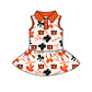 ( Moq 5 each style ) Baby Girl Toddler B Team Orange Bows Sibling Skort Dress Set 6.11