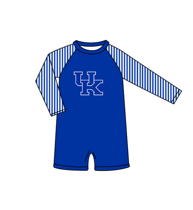 ( Moq 5 Each Style ) Baby Boys Girls Kids Team Sibling Blue Jumpsuits Sets Swimsuits