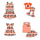 ( Moq 5 each style ) Baby Boy Girl Toddler Team Bows ‌Orange Sibling Dress Set 6.17